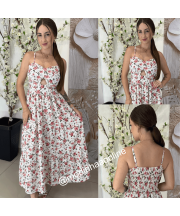 Vestido Dafne Estampado Rosas OFF